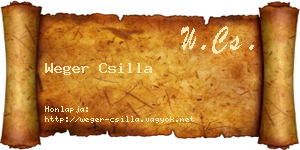 Weger Csilla névjegykártya