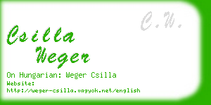 csilla weger business card